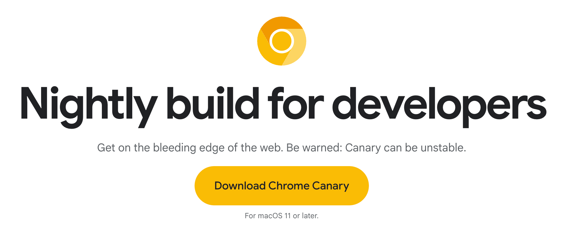 Download Chrome Canary